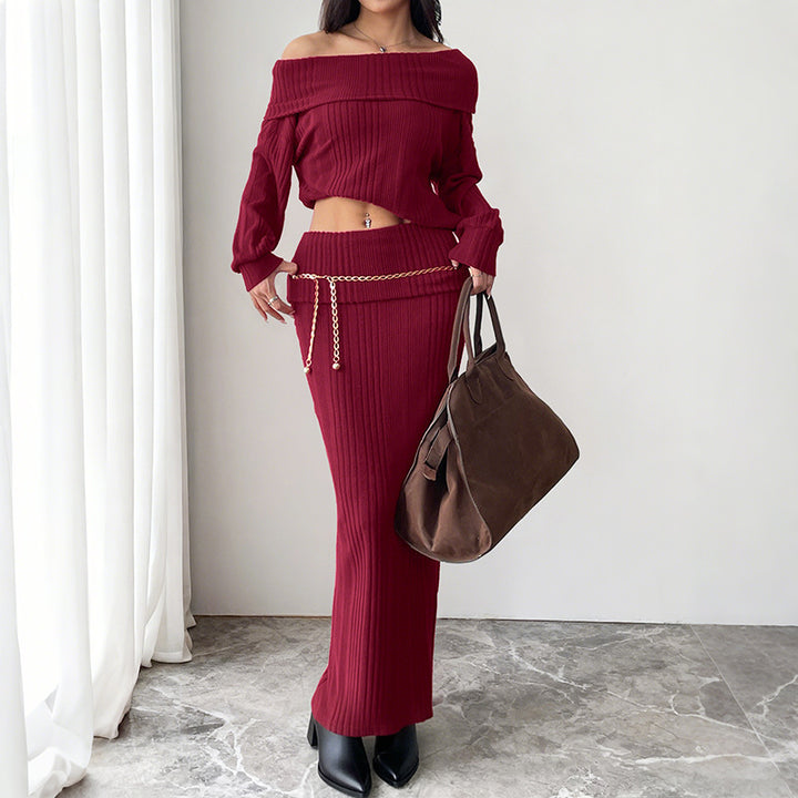 Damen Elegantes Strick-Kleidungsset Echo Archiv