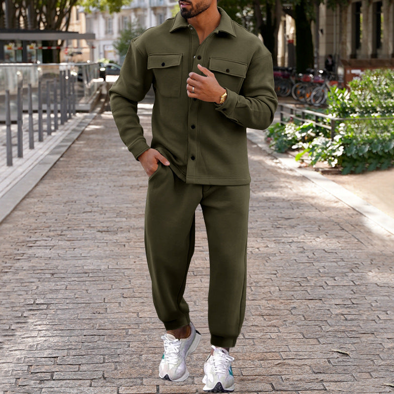 Herren bequeme Sweatjacke und Jogginghose Set Echoarchiv