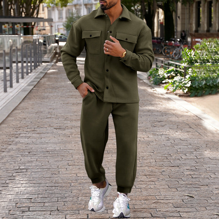 Herren bequeme Sweatjacke und Jogginghose Set Echoarchiv