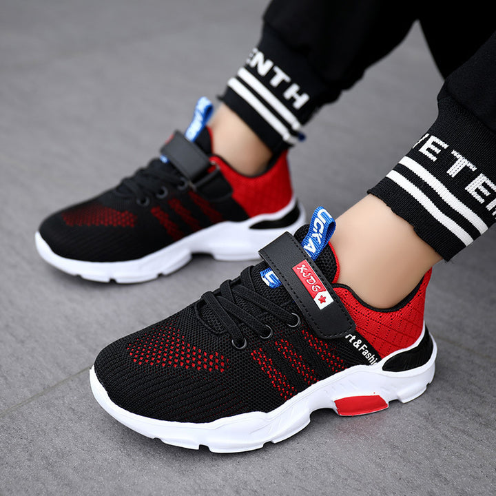 Unisex Kinder-Sneaker mit atmungsaktivem Strickschaft und Klettverschluss Echoarchiv