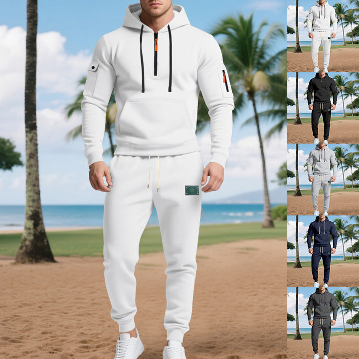 Herren Sportliches Hoodie- und Jogginganzug-Set mit atmungsaktiven Eigenschaften und praktischen Taschen Echoarchiv