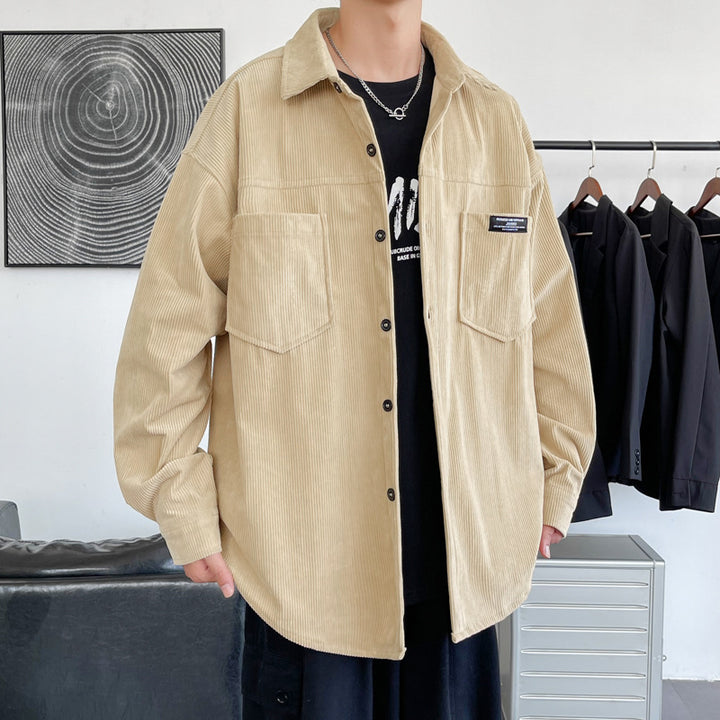 Herren lässige Cordjacke mit praktischen Taschen Echoarchiv