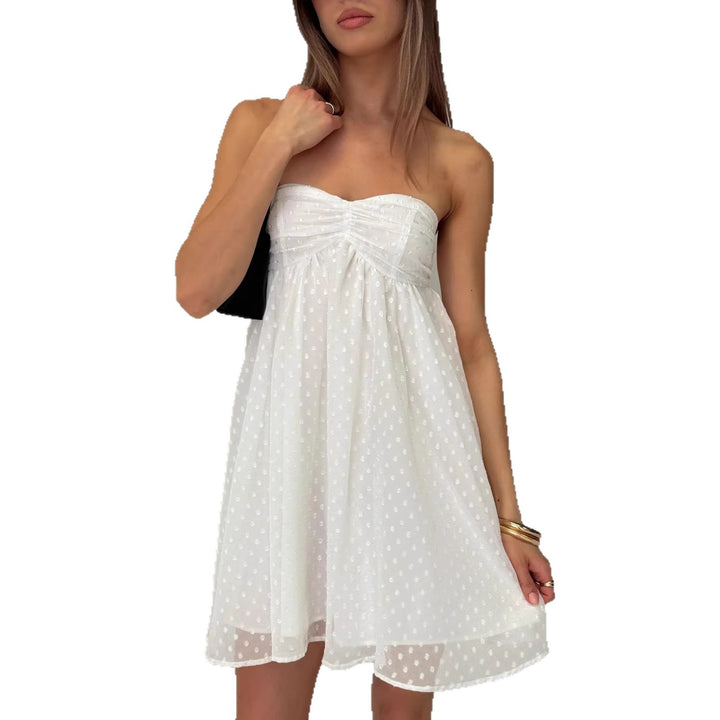 Damen Sommerliches Bandeau-Kleid mit zarten Punkten und luftiger Silhouette Echo Archiv
