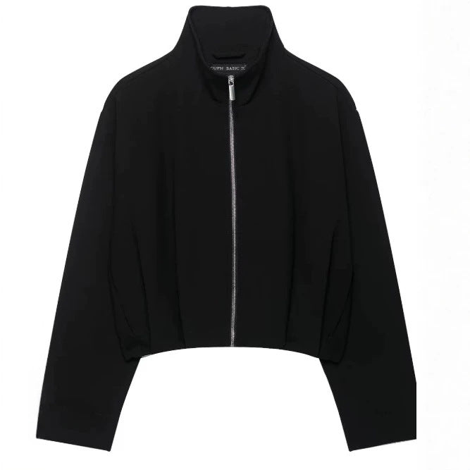 Damen Kurz geschnittener Boxy‑Blouson mit hohem Stehkragen und überschnittenen Ärmeln Echo Archiv