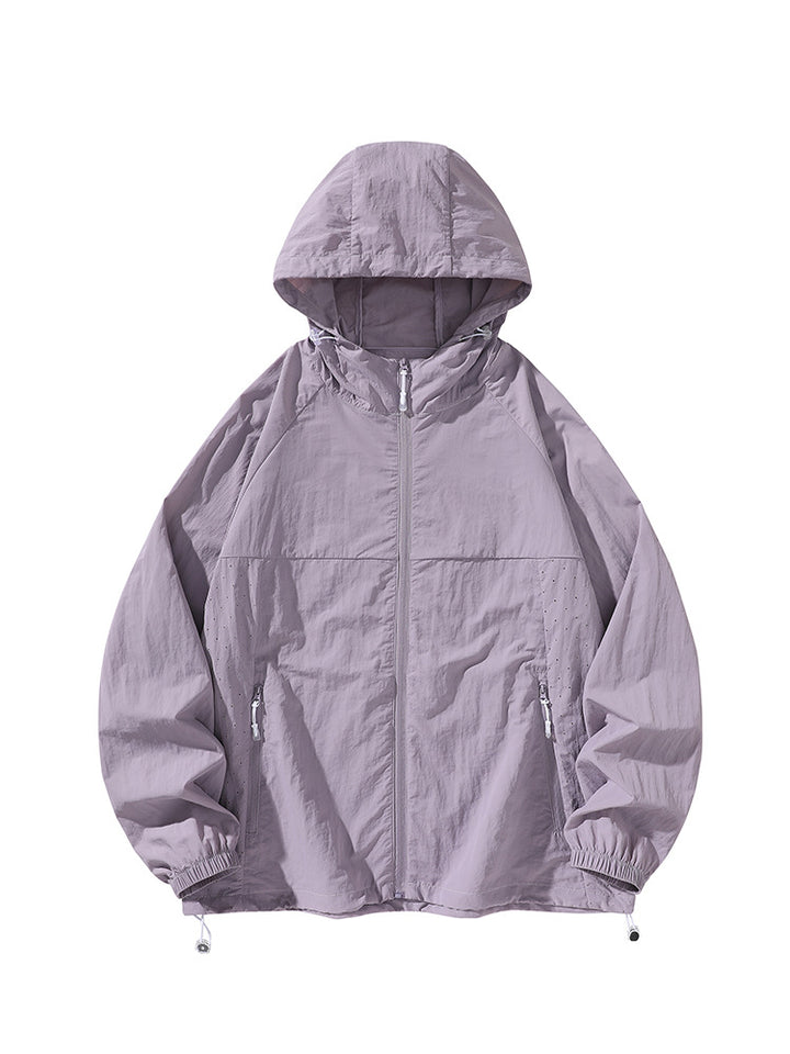 Herren leichte Regenjacke mit praktischen Reißverschlusstaschen Echoarchiv
