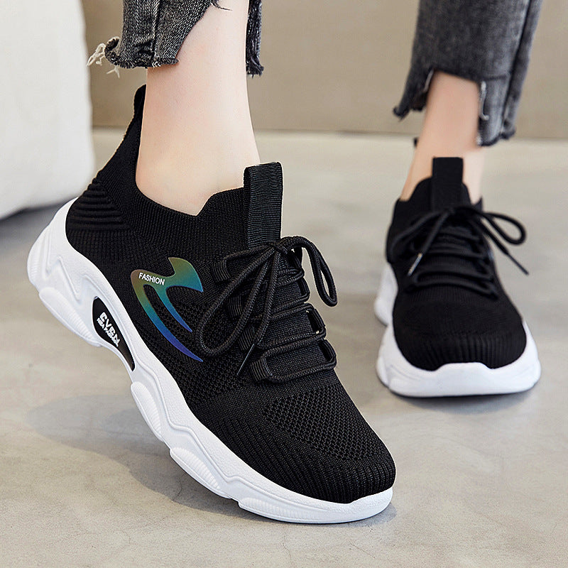 Damen nan minimalistischer Strick-Sockensneaker mit strukturiertem 3D-Obermaterial, anatomischem Memory-Fußbett und profiliertem EVA-Plateau Echo Archiv