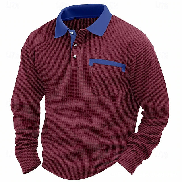 Herren Poloshirt mit strukturiertem Stoff und eleganter Kante Echoarchiv
