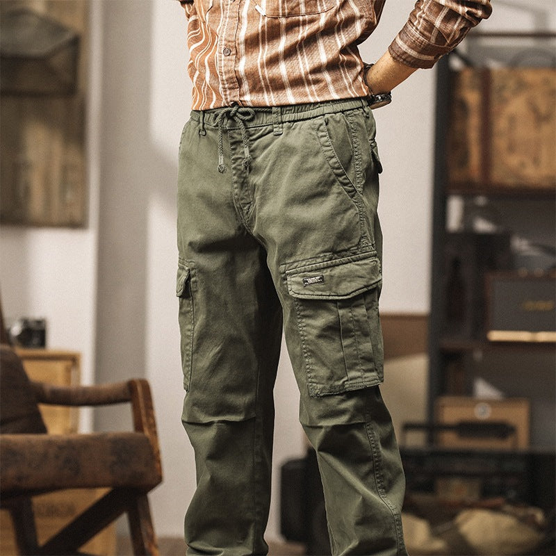 Herren Utility-Cargo-Jogginghose mit Mehrfachtaschen, elastischen Bündchen & Reißverschlussdetail Echoarchiv