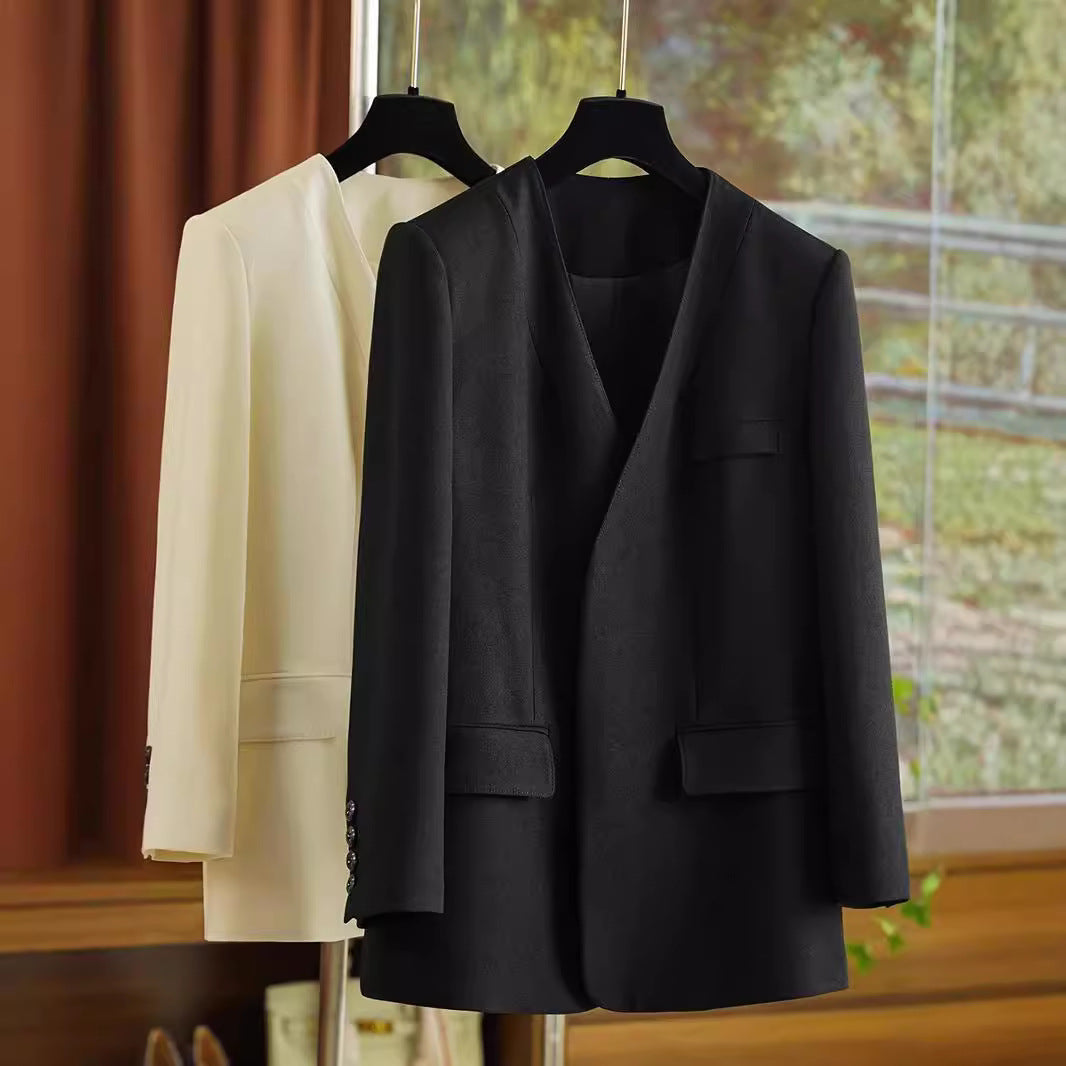Damen Eleganter Blazer ohne Verschluss Echoarchiv