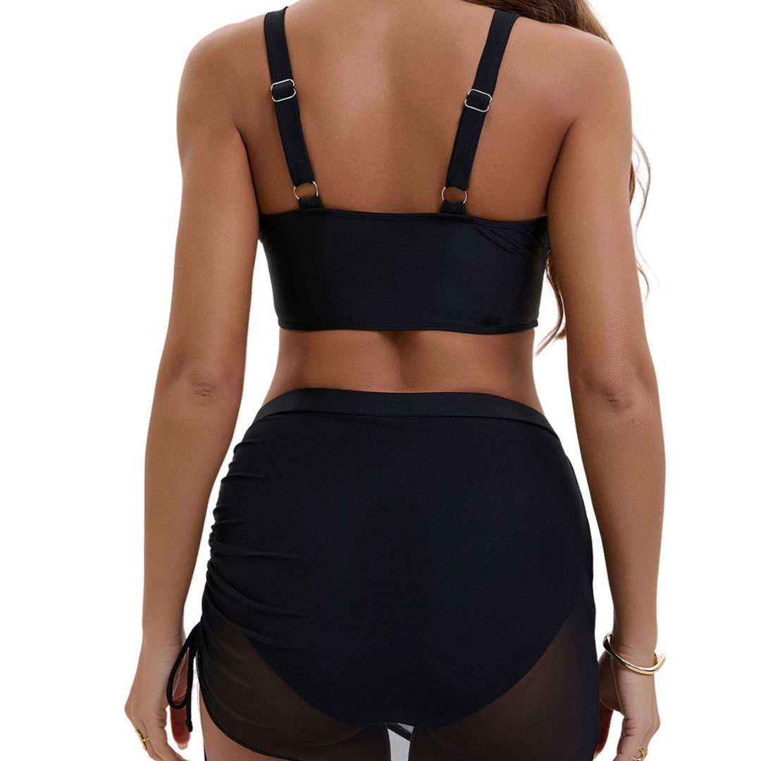 Damen Sportlicher Bikini mit verstellbaren Trägern und seitlichem Raffungselement Echo Archiv