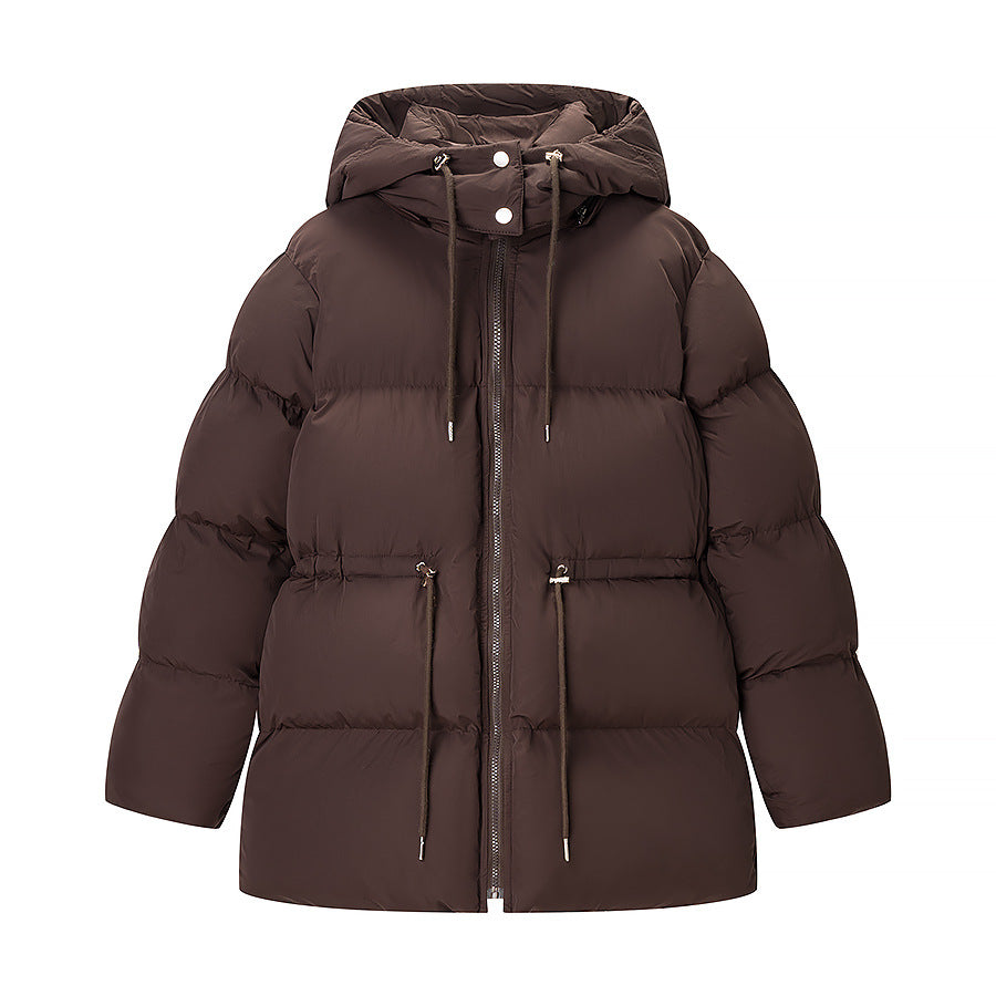 Damen Langer wattierter Parka mit Kapuze, Taillenzug und Oversize-Silhouette Echo Archiv