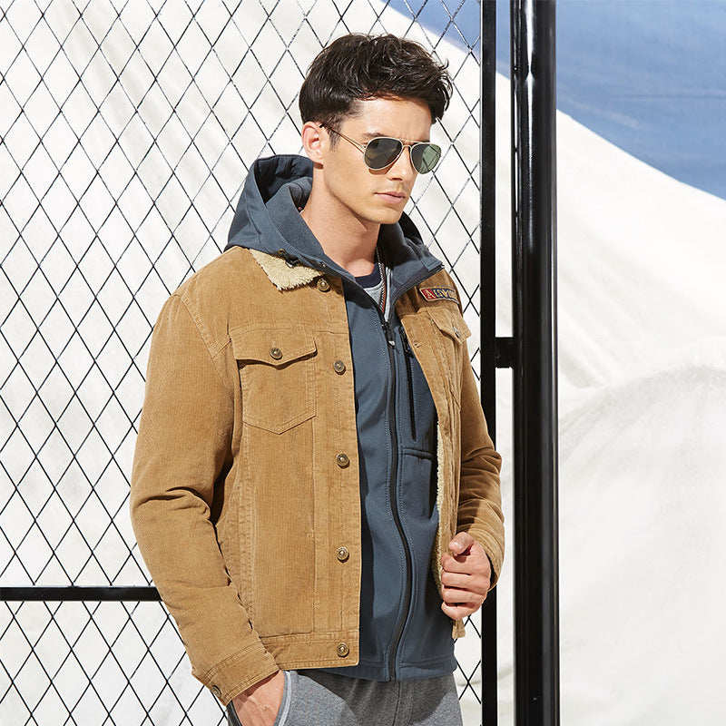 Herren Cordjacke mit weichem Teddy-Futter Echoarchiv