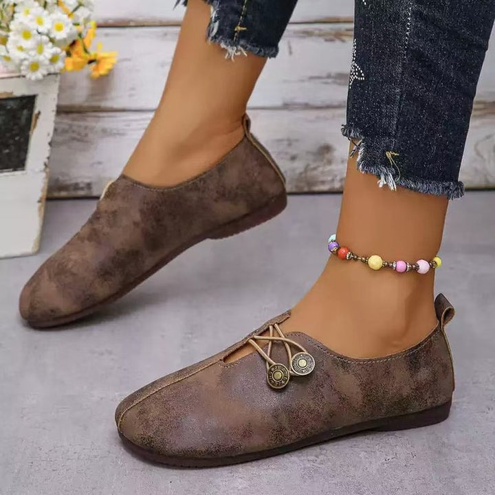 Damen Komfortable und Stilvolle Slipper mit Dekorativen Schnürdetails Echoarchiv