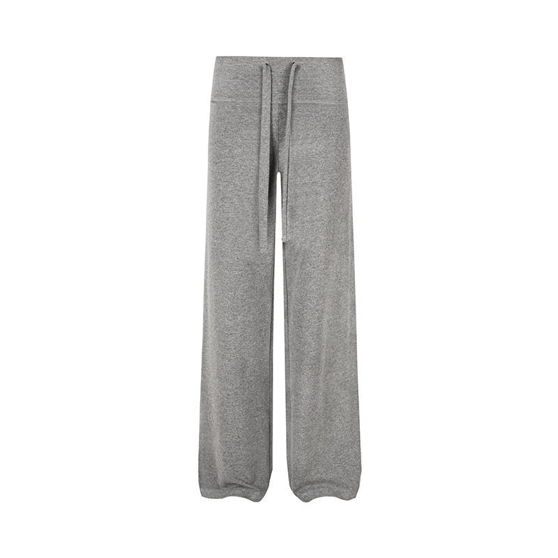 Damen Palazzo-Fleece-Hose mit hohem Komfortbund und fließendem Wide‑Leg-Schnitt Echoarchiv
