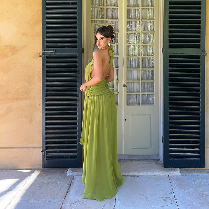 Damen Wickelkleid mit tiefem V-Ausschnitt und eleganter Drapierung Echo Archiv