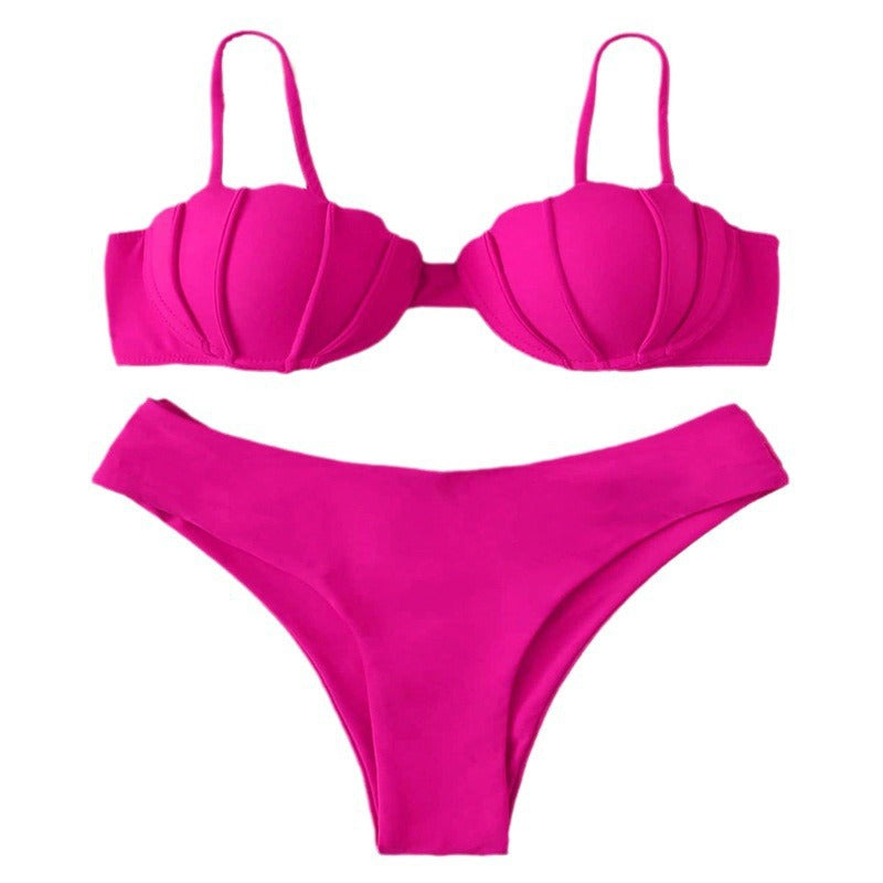 Damen Bikini-Set mit schalenförmigem Oberteil und hohem Beinausschnitt Echo Archiv