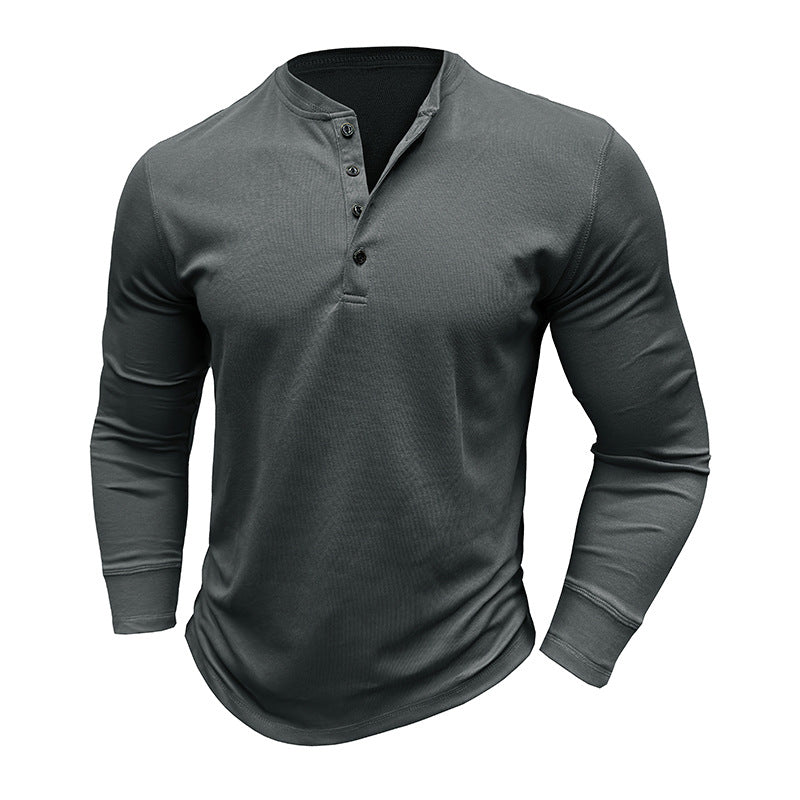 Herren Langarmshirt mit Knopfleiste Echoarchiv
