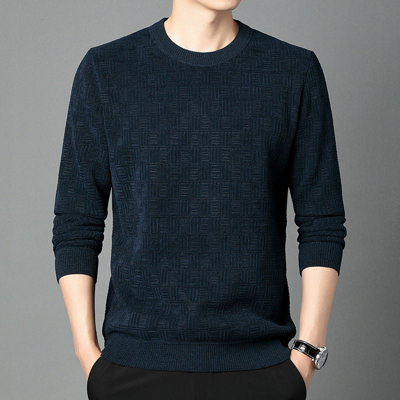 Herren komfortabler Strickpullover mit einzigartiger Struktur Echoarchiv