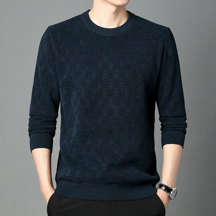 Herren komfortabler Strickpullover mit einzigartiger Struktur Echoarchiv