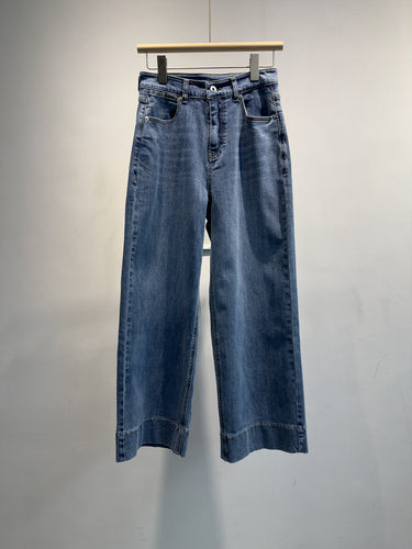 Damen High-Waist Weite Bein Denim-Hosen Echoarchiv 1787622998