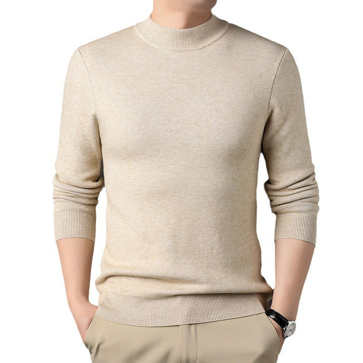 Herren Eleganter Strickpullover mit modernem Stehkragen Echoarchiv