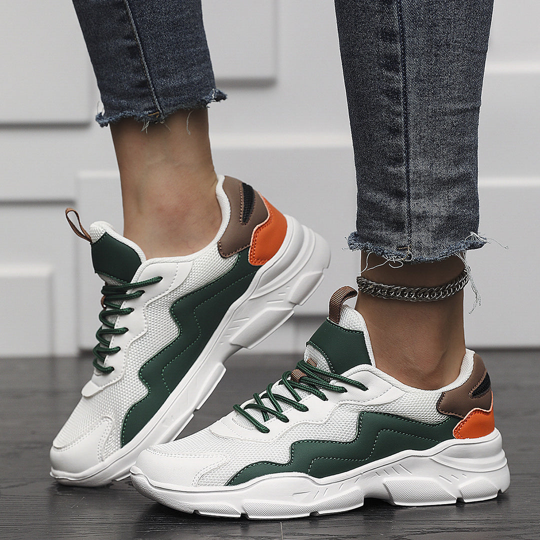Unisex nan Plateau-Sneaker mit atmungsaktivem Mesh-Obermaterial, gepolsterter Fersenkappe und profilierter Gummilaufsohle Echo Archiv