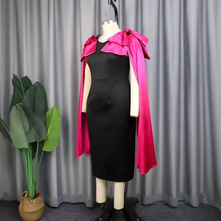 Damen Abendkleid mit eleganter Überwurfausschnitt Echo Archiv