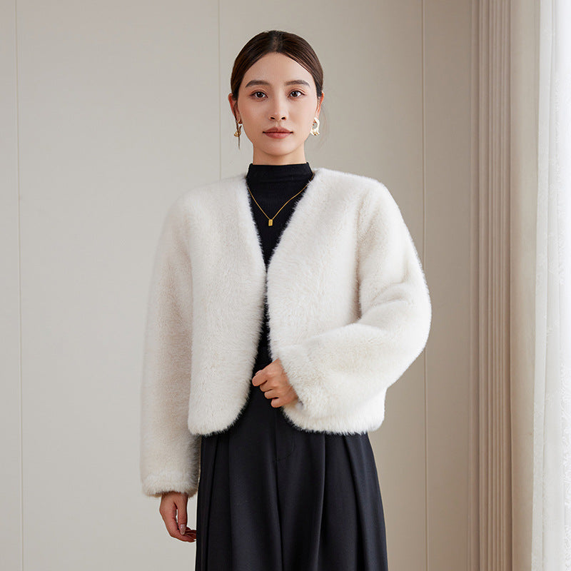Damen Kuschelige Kurzjacke Echo Archiv