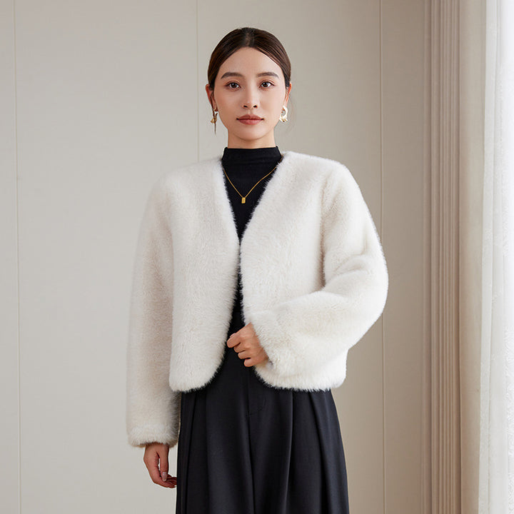 Damen Kuschelige Kurzjacke Echo Archiv