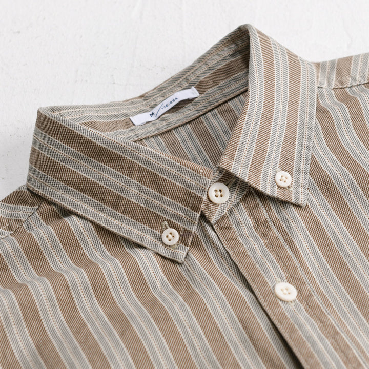 Herren Hemd mit Button-Down-Kragen aus atmungsaktivem Leinen-Baumwollmix in Relaxed-Passform Echoarchiv