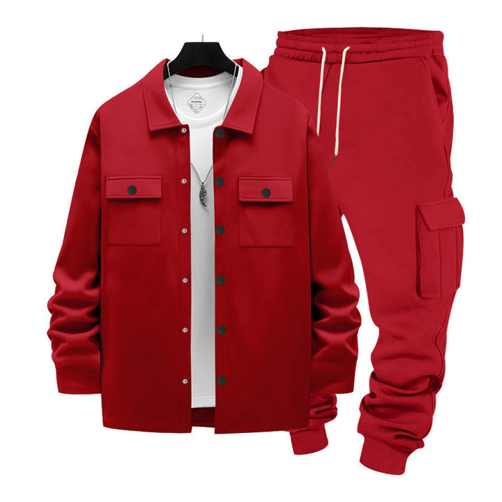 Herren lässiges Overshirt und Jogginghose Set Echoarchiv