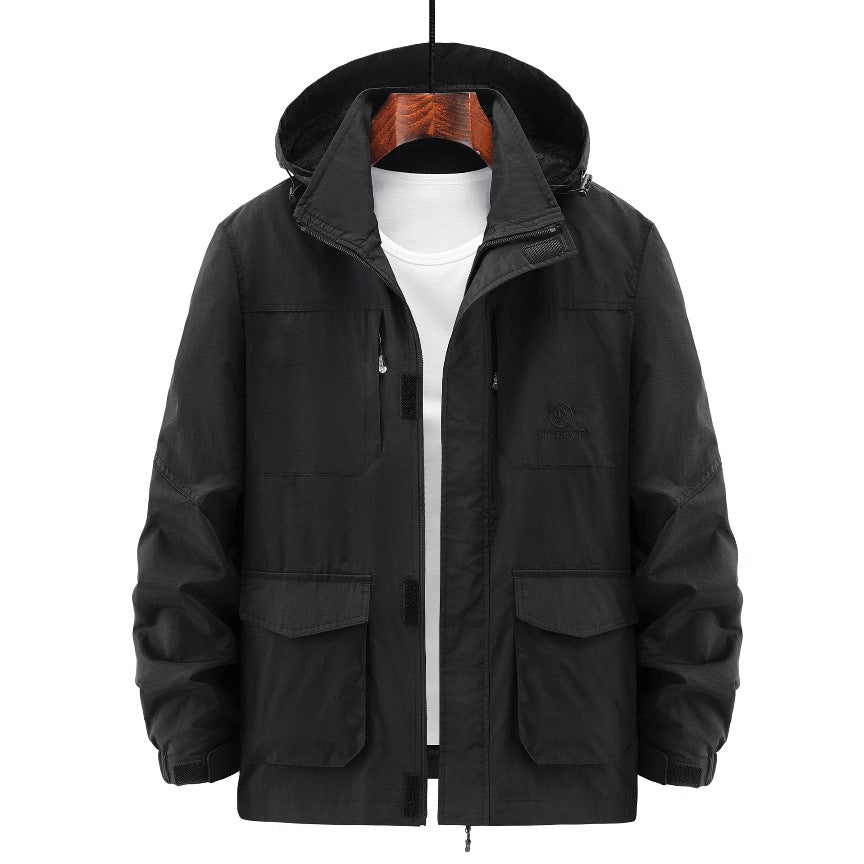 Herren Robuste Wetterjacke mit praktischen Taschen Echo Archiv