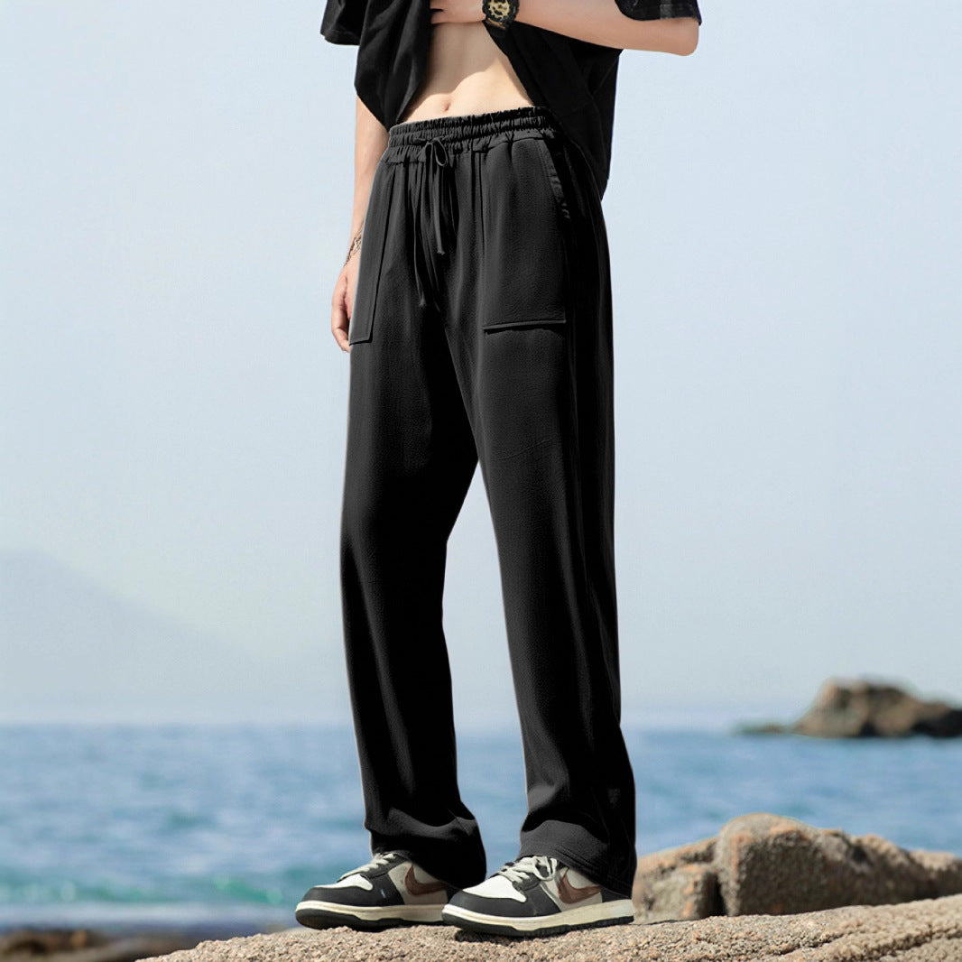 Herren Sportliche Freizeithose mit seitlichen Taschen und elastischem Bund Echoarchiv