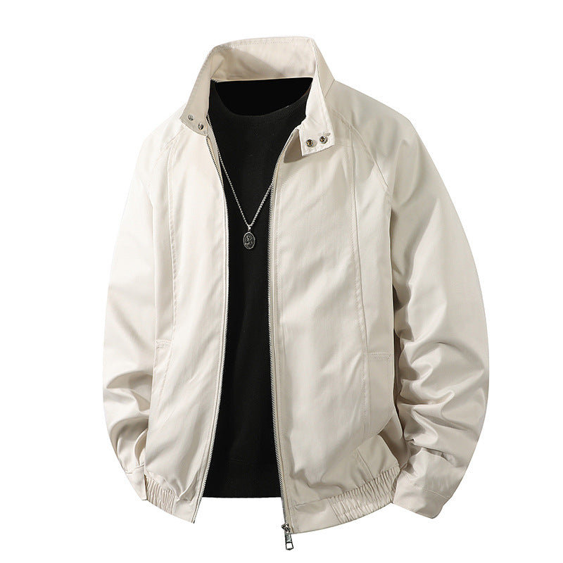 Herren winddichte Freizeitjacke mit hohem Kragen und elastischen Bündchen Echoarchiv