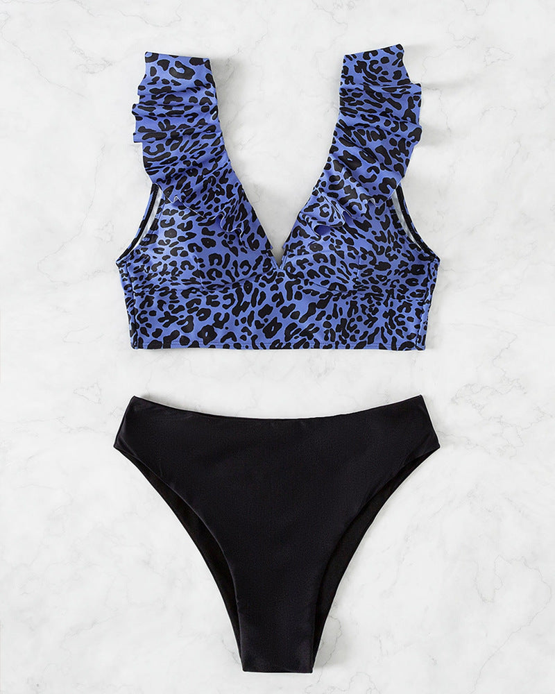Damen Tiermuster Crop Top Echo Archiv