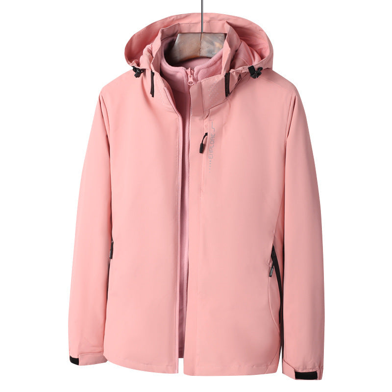Herren Wind- und wasserabweisende Kapuzenjacke mit ergonomischem Schnitt und verdecktem Reißverschluss Echo Archiv