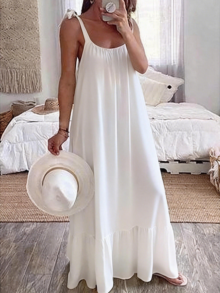 Damen Sommerliches Maxikleid mit Rüschenabschluss Echo Archiv