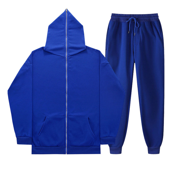 Unisex leichter French-Terry Zip-Hoodie und tapered Jogginghose Set mit Raglanärmeln, Kängurutasche und elastischem Komfortbund – Auréline