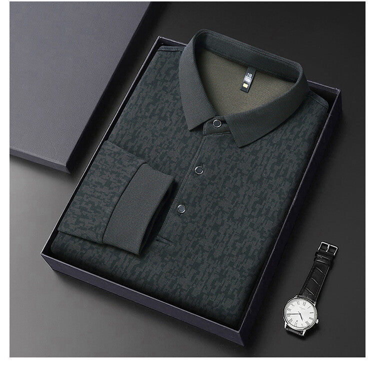 Herren elegantes Poloshirt mit strukturiertem Design Echoarchiv