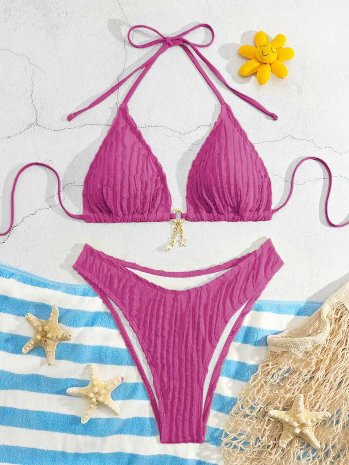 Damen Triangel-Bikini mit Rippendesign Echo Archiv
