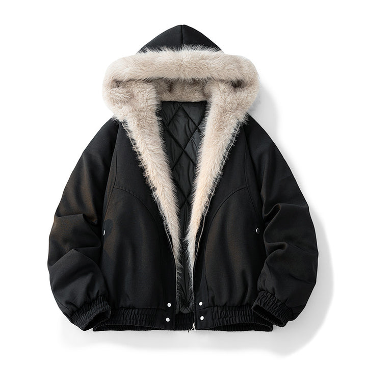 Herren Modische Camouflage-Winterjacke mit abnehmbarer Kapuze Echoarchiv