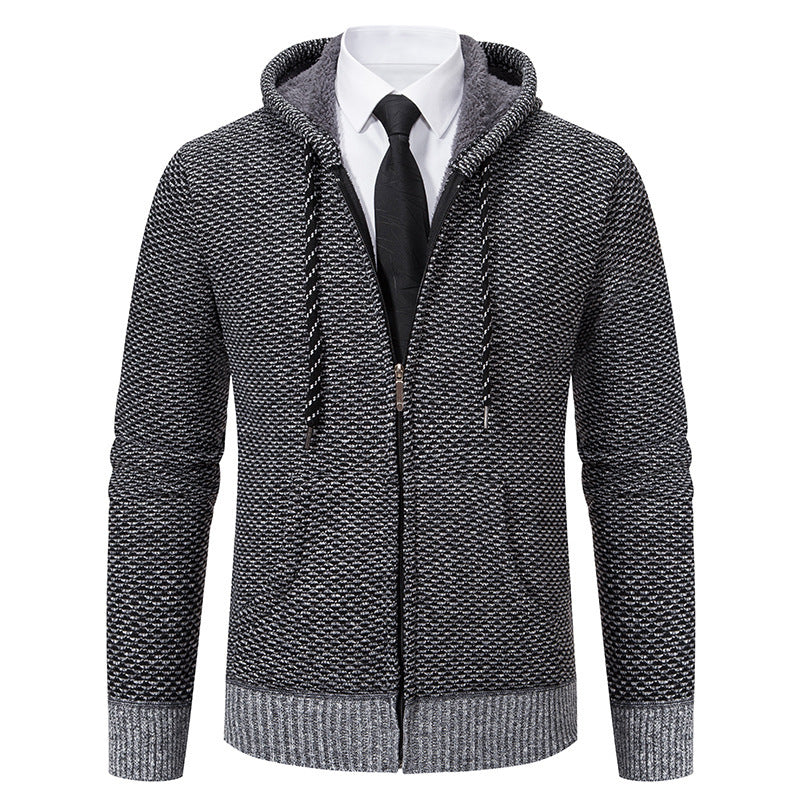 Herren stylische Kapuzenjacke mit weichem Innenfutter und eleganten Akzenten Echoarchiv