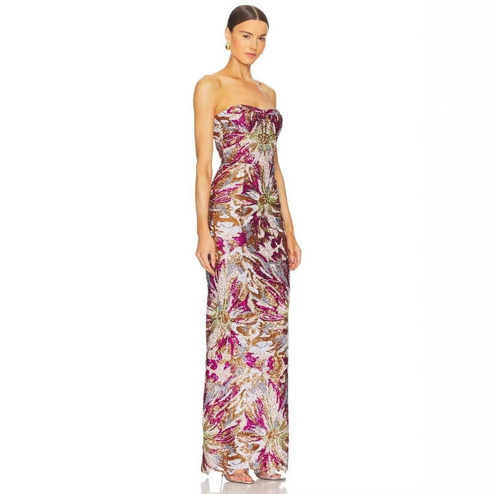 Damen Glamouröses Abendkleid mit schillernden Pailletten und taillierter Silhouette Echo Archiv