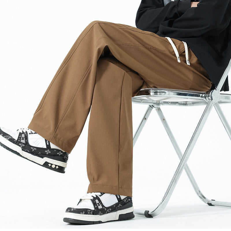 Herren Weite Relaxed‑Fit Freizeithose mit Tunnelzugbund und Teilungsnähten Echo Archiv