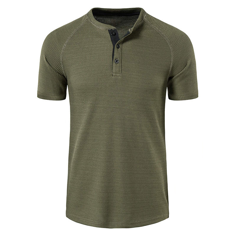 Herren Kurzärmliges Polo-Shirt mit strukturiertem Stoff Echoarchiv