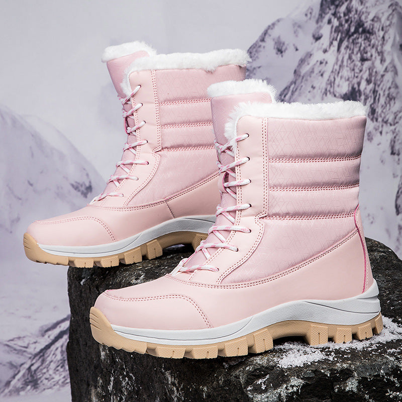 Damen Gefütterte Winterstiefel mit Kunstfellfutter, wasserabweisender Konstruktion und griffiger Profilsohle Echo Archiv