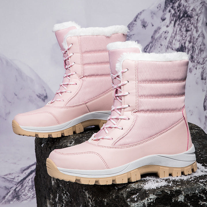 Damen Gefütterte Winterstiefel mit Kunstfellfutter, wasserabweisender Konstruktion und griffiger Profilsohle Echo Archiv