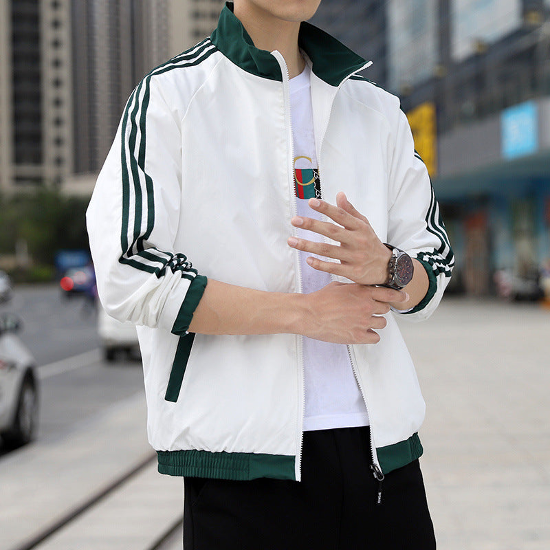 Herren Sportliche Windjacke mit hohen Kragen Echo Archiv