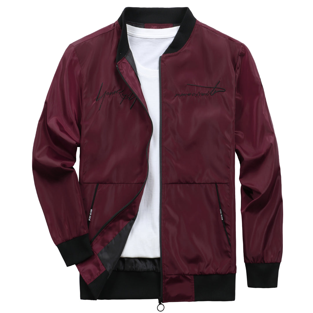 Herren modische Bomberjacke mit elastischen Bündchen und praktischen Reißverschlusstaschen Echoarchiv