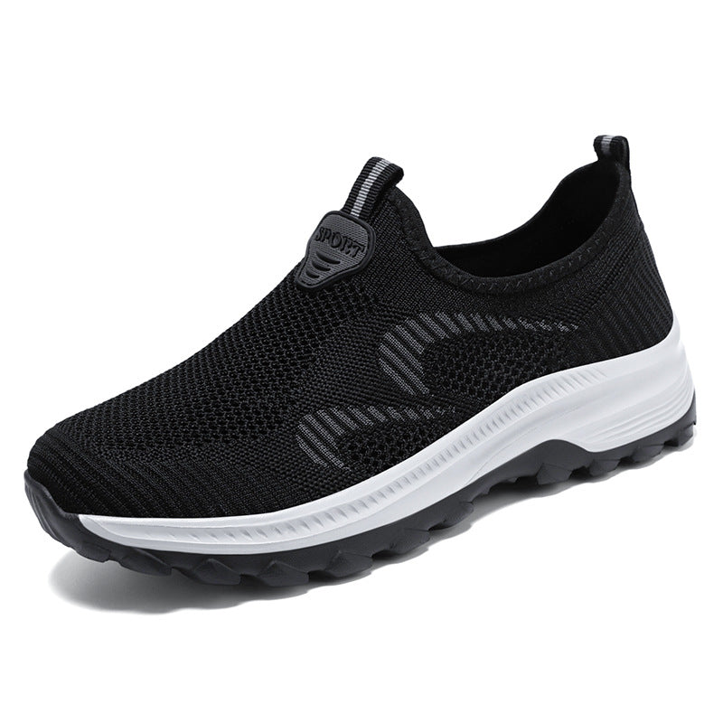 Damen nan leichter atmungsaktiver Strick-Slip-On Sneaker mit stoßdämpfender EVA-Zwischensohle und griffiger Profilaußensohle Echo Archiv